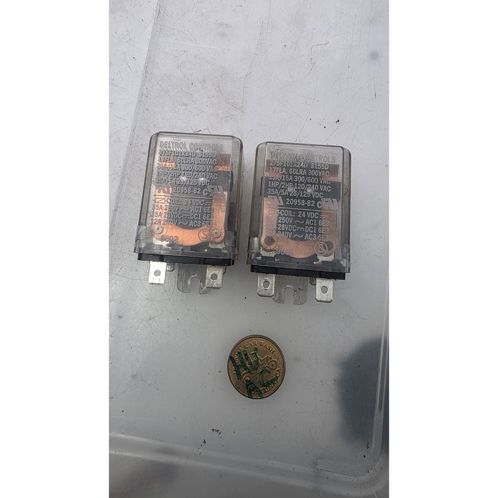 2Pcs DELTROL 275F 101C 24D S155D 24VDC Intermediate Relay 35A 250V